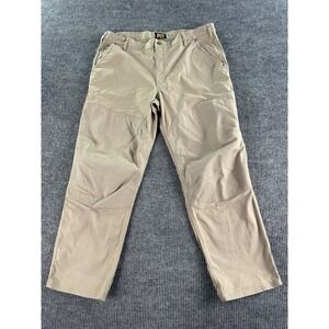 Timberland PRO Pants Men 42x32 Beige Khaki Double Knee Original Fit Workwear